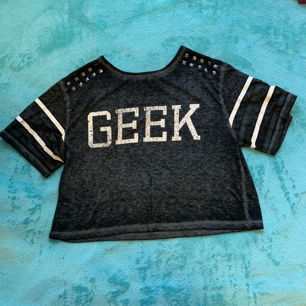 Studded Geek Crop Top